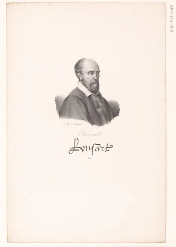 Portret van Pierre de Ronsard by anonymous, print, 1818-1842