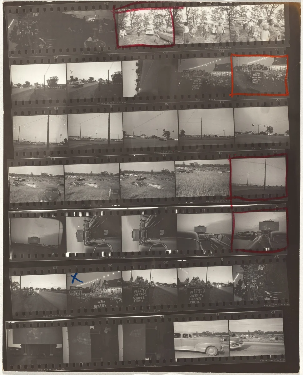 Guggenheim 74/Americans 46--Detroit by Robert Frank, photograph, 1955