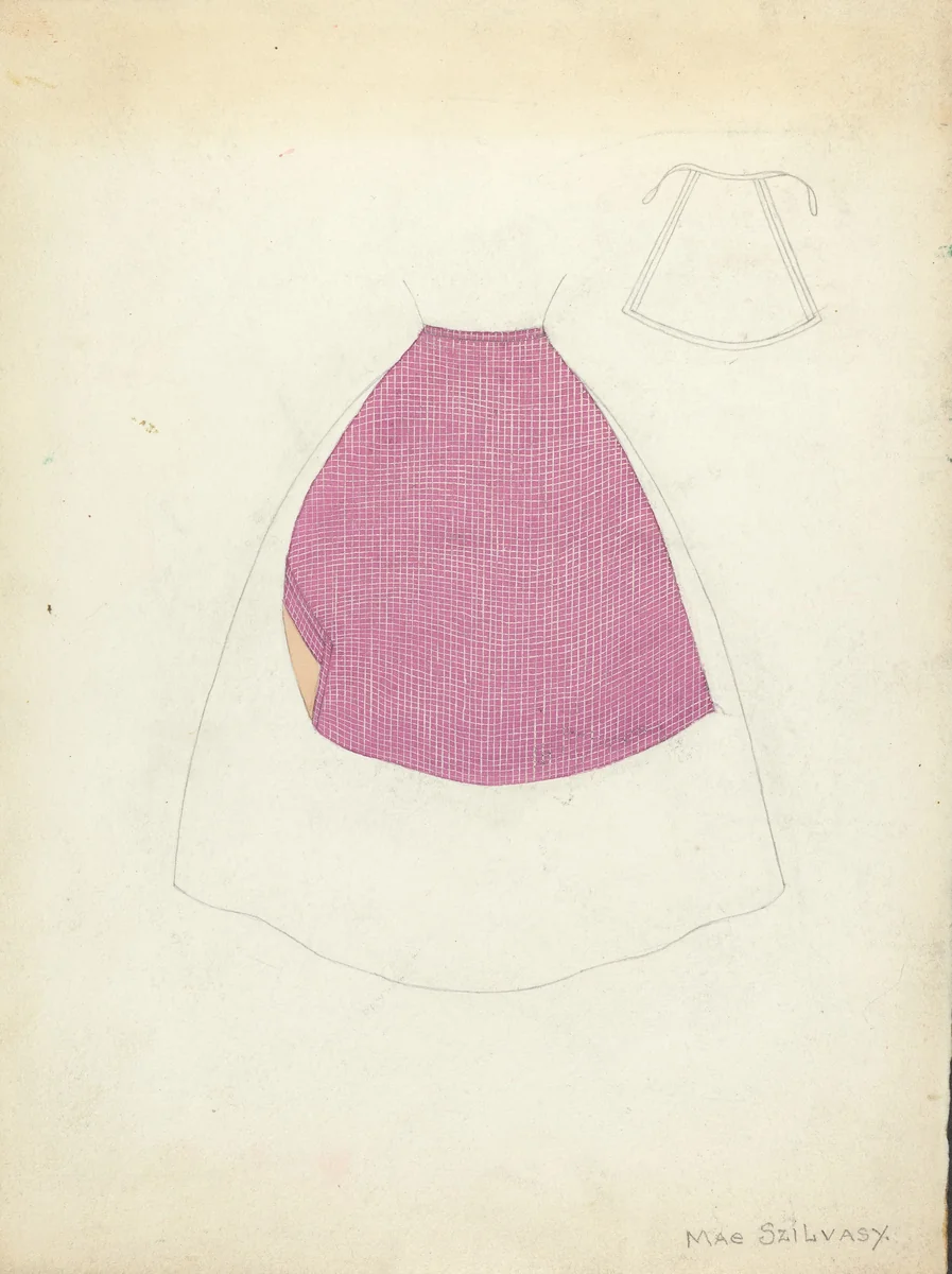 Apron by Mae Szilvasy, index of american design, 1935-1942
