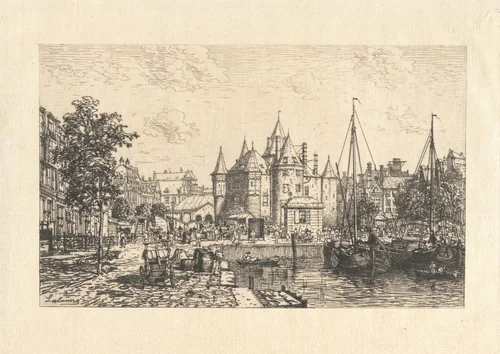 The Wagg-Poids, Amsterdam by Maxime Lalanne, print, 1879