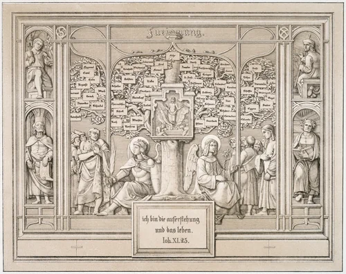 Dedication by Ferdinand Olivier, print, 1823