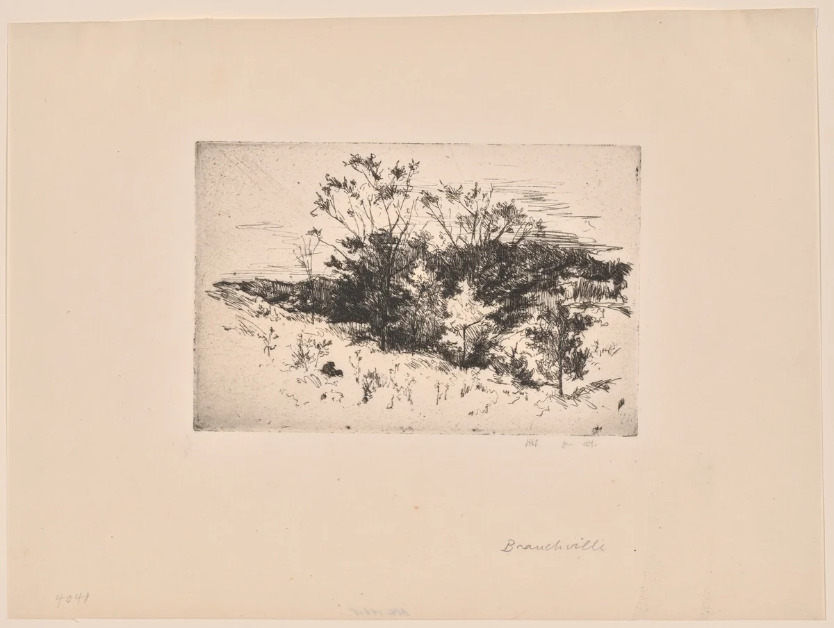 Autumn Landscape by John Henry Twachtman, print, 1879-1880