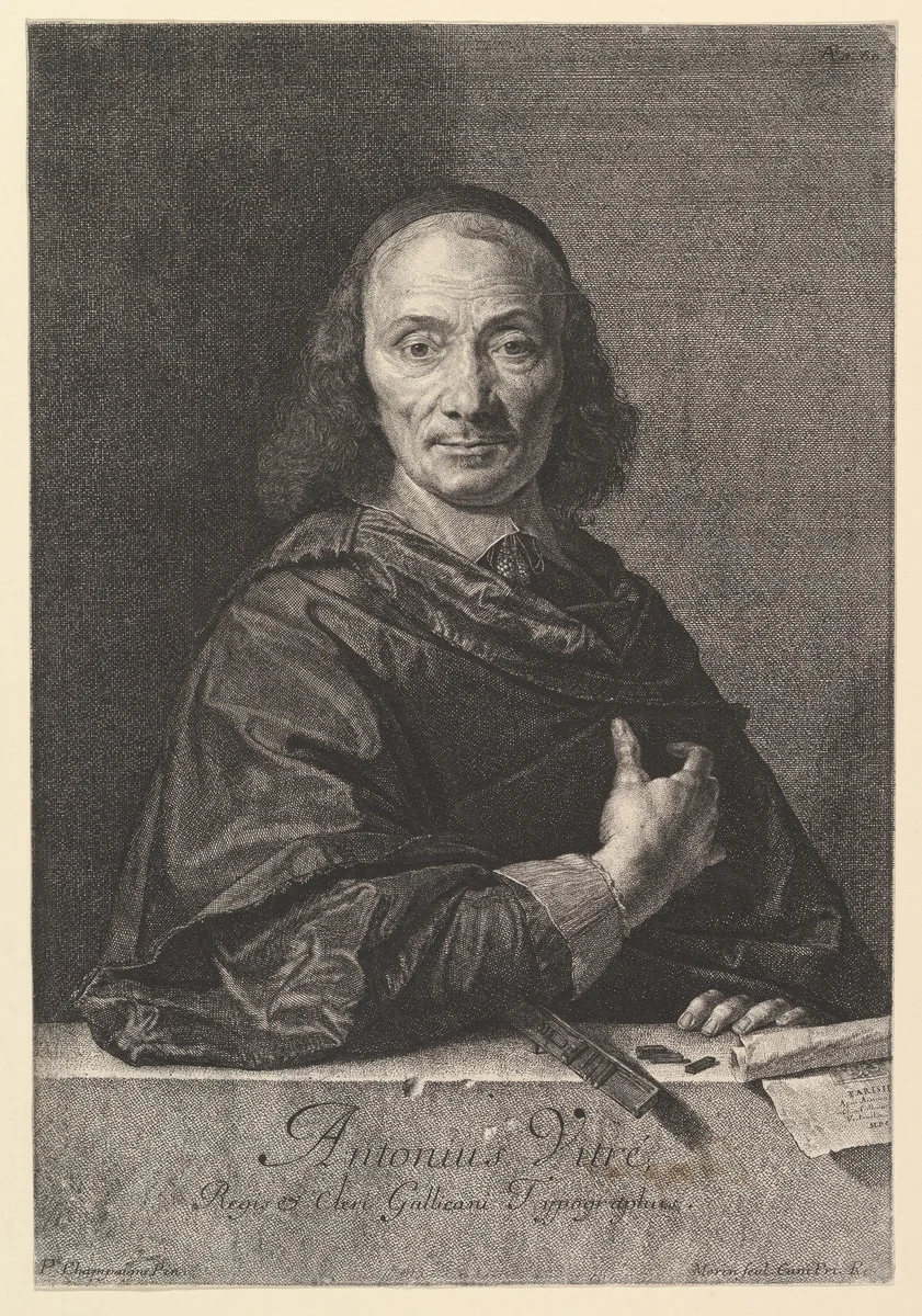 Antoine Vitre, typographe du roi by Jean Morin, print, 1605-1650