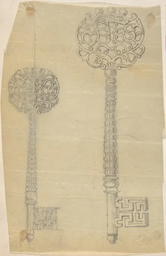 Keys by anonymous, drawing, 1850-1900