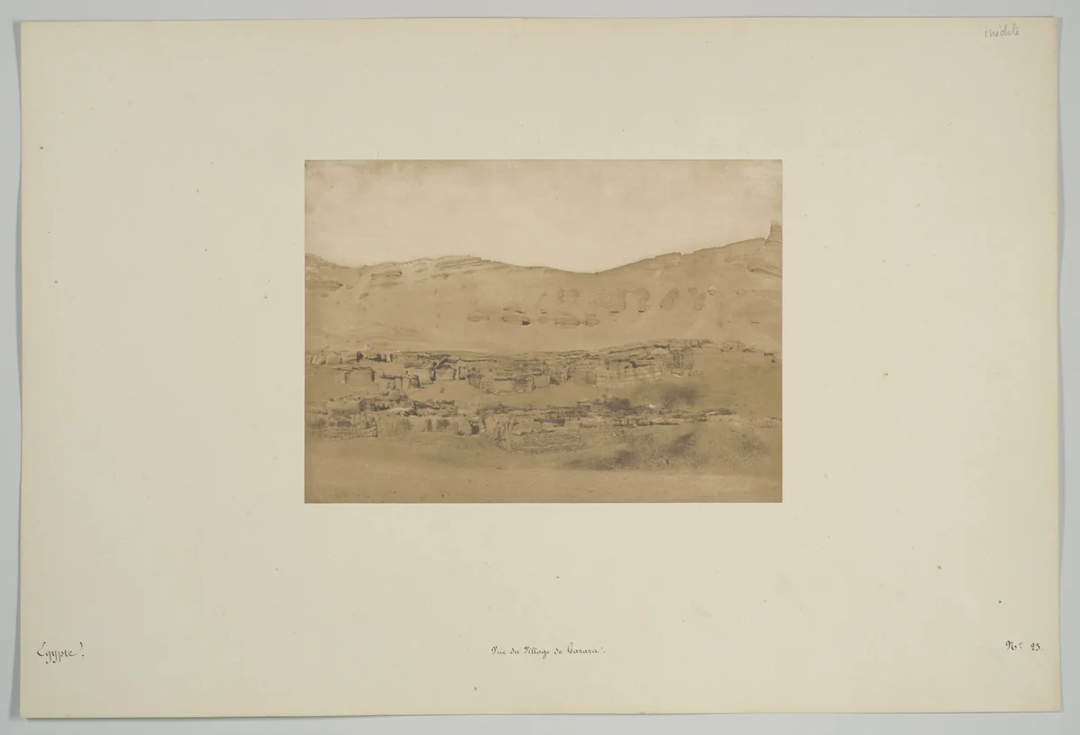 Vue du Village de Garara by Maxime Du Camp, photograph, 1850