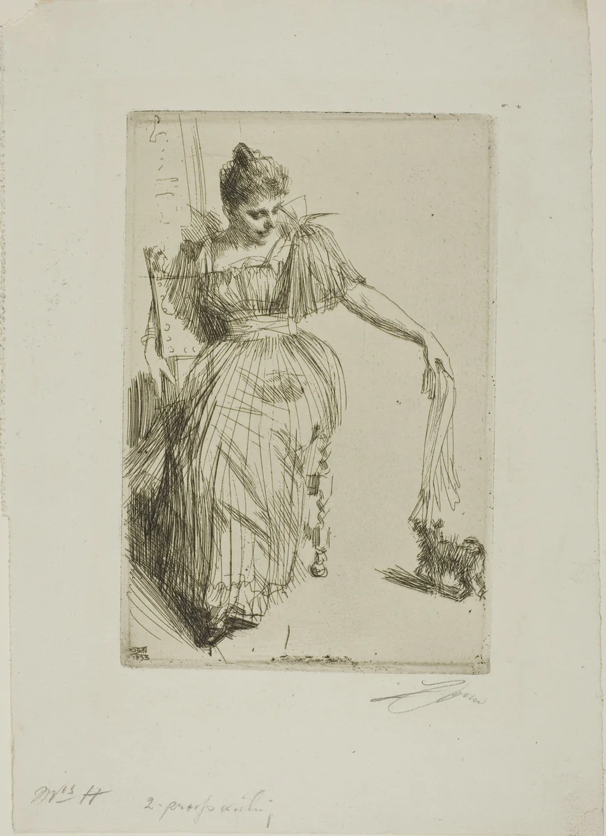Gerda Hagborg II by Anders Zorn, print, 1893
