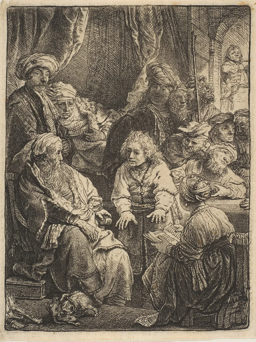 Joseph Telling His Dreams by Rembrandt van Rijn, print, 1638
