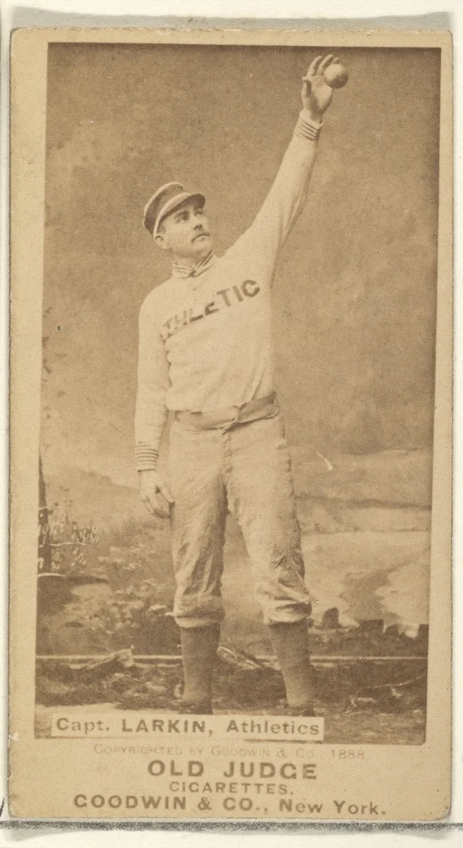 Larkin, Captain, Philadelphia Athletics, from the Old Judge series (N172) for Old Judge Cigarettes by Goodwin & Company, photograph, 1888