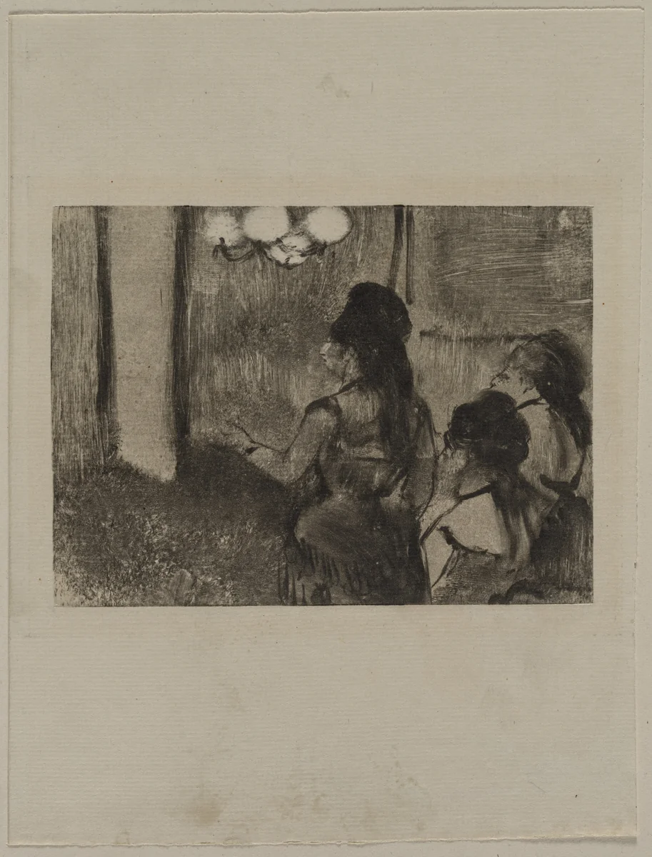 In the Salon by Edgar Degas, print, 1880-1889