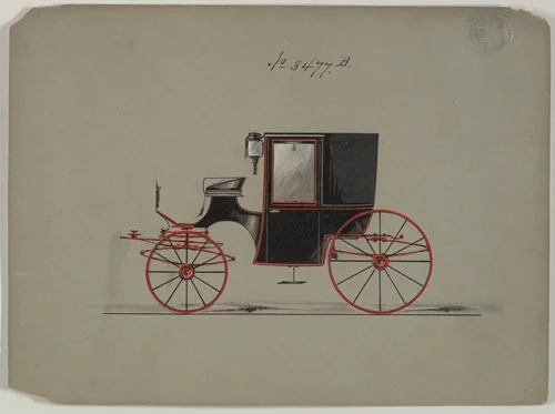 Brougham #3477b by Brewster & Co., drawing, 1878