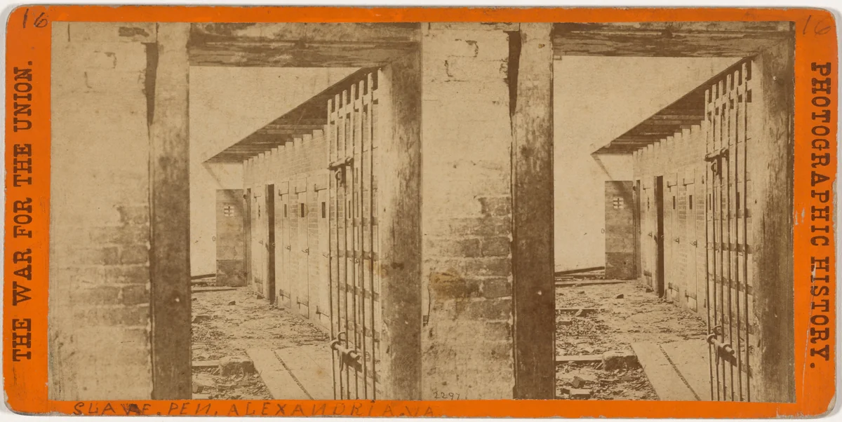 "Slave Pen, Alexandria, Virginia" by E. & H.T. Anthony, photograph, 1857-1867