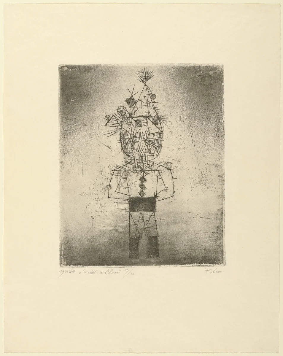 Prickle the Clown (Stachel der Clown) by Paul Klee, print, 1931