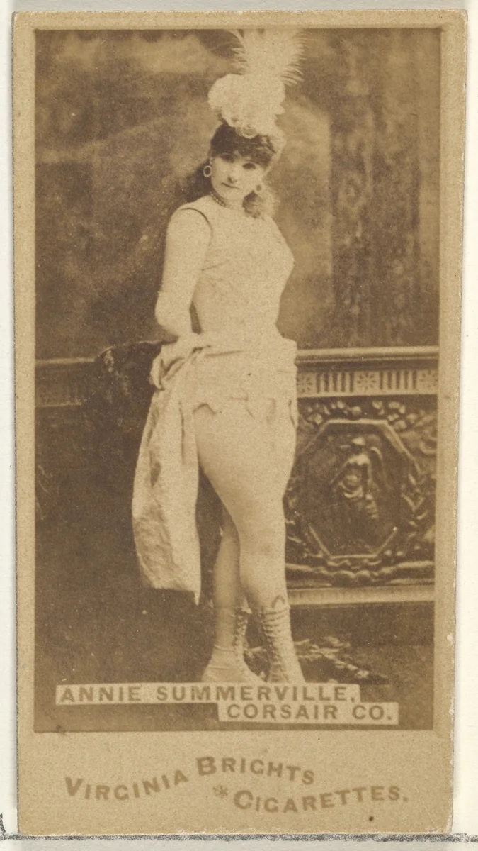 Annie Summerville, Corsair Co., from the Actors and Actresses series (N45, Type 1) for Virginia Brights Cigarettes by Allen & Ginter, photograph, 1885-1891