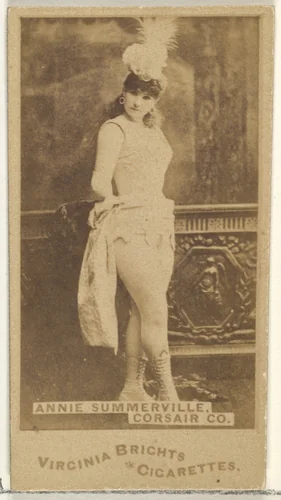 Annie Summerville, Corsair Co., from the Actors and Actresses series (N45, Type 1) for Virginia Brights Cigarettes by Allen & Ginter, photograph, 1885-1891