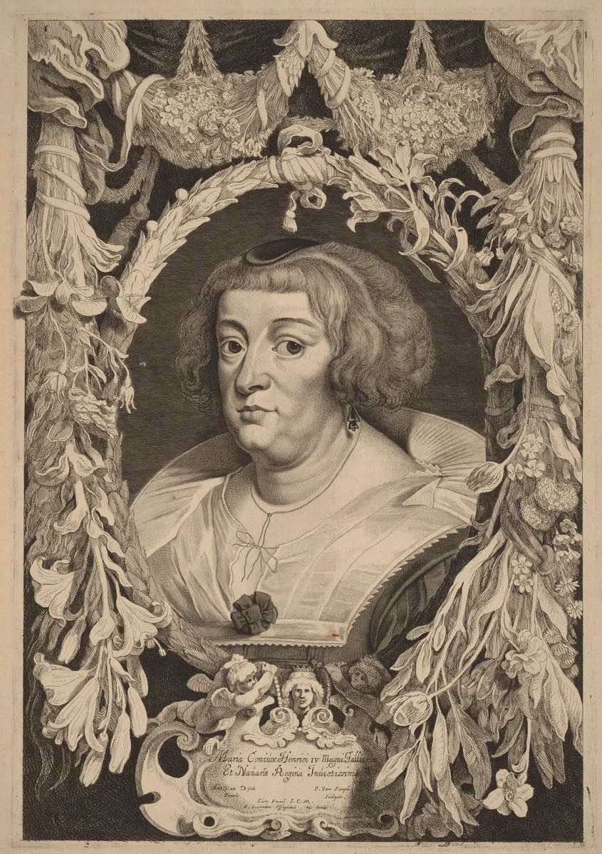 Marie de Medici by Pieter Claesz. Soutman, print, 1600-1643