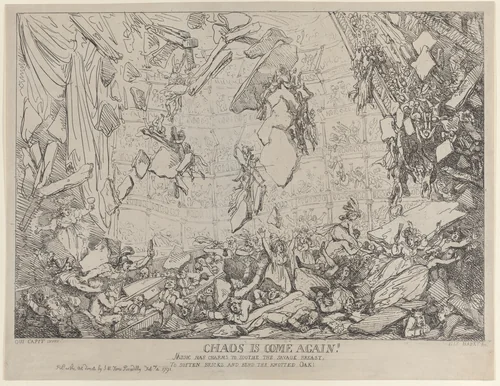 Chaos is Come Again! by Thomas Rowlandson, print, 1791