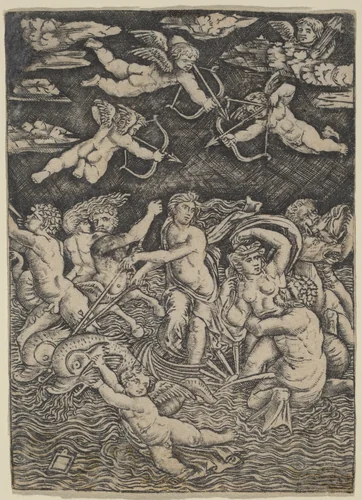 The Triumph of Galatea by Raphael, print, 1520