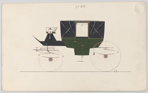 Landau #833 by Brewster & Co., drawing, 1850