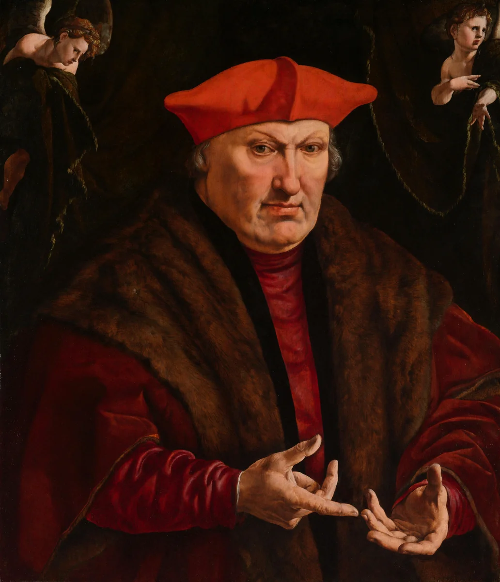 Portrait of Erard de la Marck by Jan Cornelisz Vermeyen, painting, 1528-1530