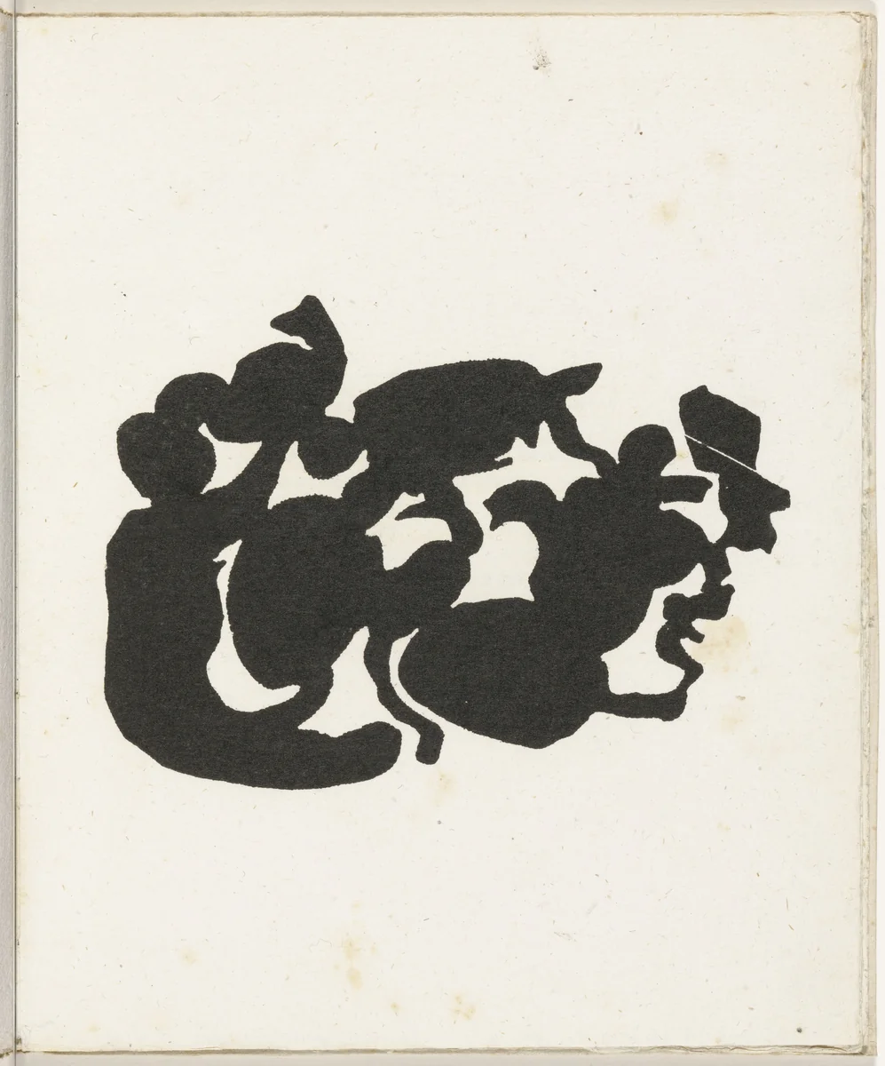 Plate (folio 10) from Cinéma calendrier du coeur abstrait, maisons (Cinema Calendar of the Abstract Heart, Houses) by Jean Arp, illustrated book, 1920