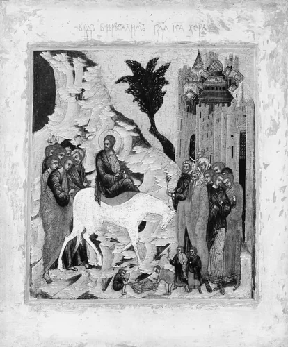 Christ's Entry into Jerusalem by Russian Painter, painting, 1600-1699