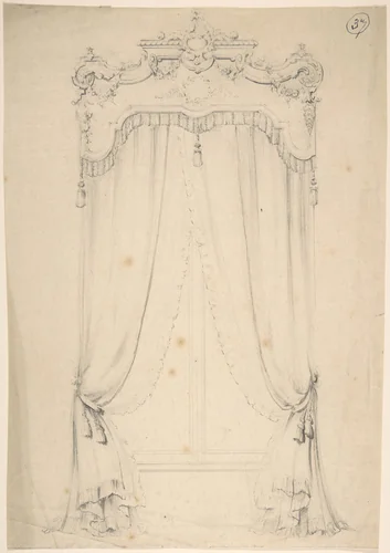 Design for Curtains by Charles Hindley and Sons, drawing, 1841-1900