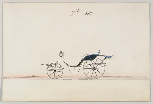 Phaeton #982 by Brewster & Co., drawing, 1865-1875