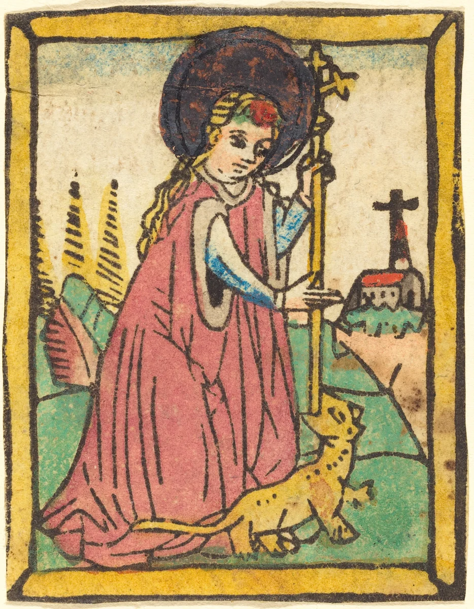 Saint Margaret by German 15th Century, print, 1460-1470