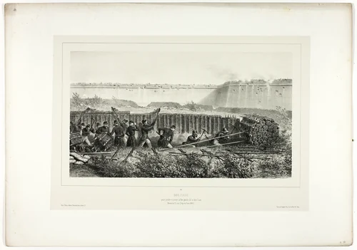 Sapping in full swing, from Souvenirs d’Italie: Expédition de Rome by Denis Auguste Marie Raffet, print, 1858