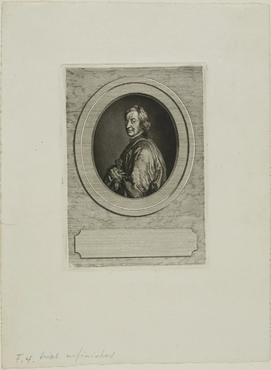 John Dryden by Jean-Baptiste de Grateloup, print, 1755-1817