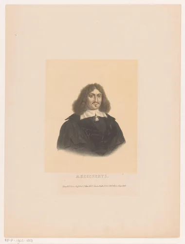 Portret van Adriaan Beeckerts van Thienen by Leendert Springer, print, 1850