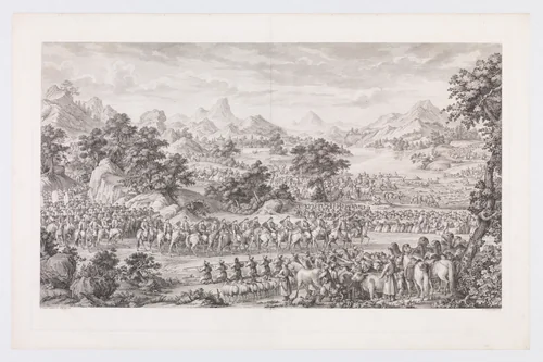 The Submission of the Ili by Benoit Louis Prevost, print, 1769