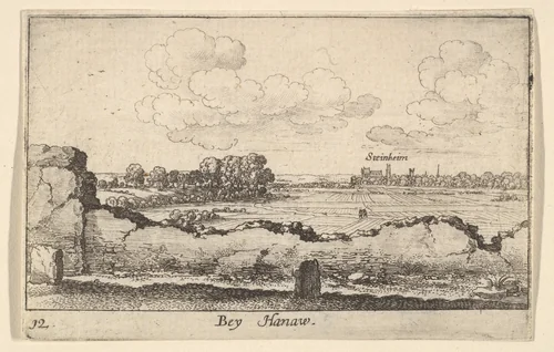 Hanau by Wenceslaus Hollar, print, 1635