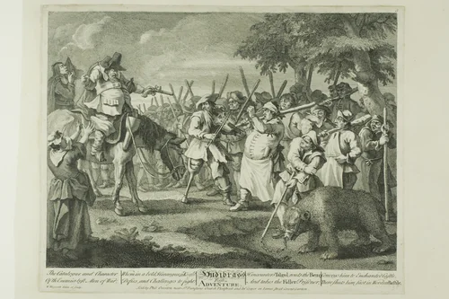 Hudibras' First Adventure, plate three from Hudibras by William Hogarth, print, 1725-1726
