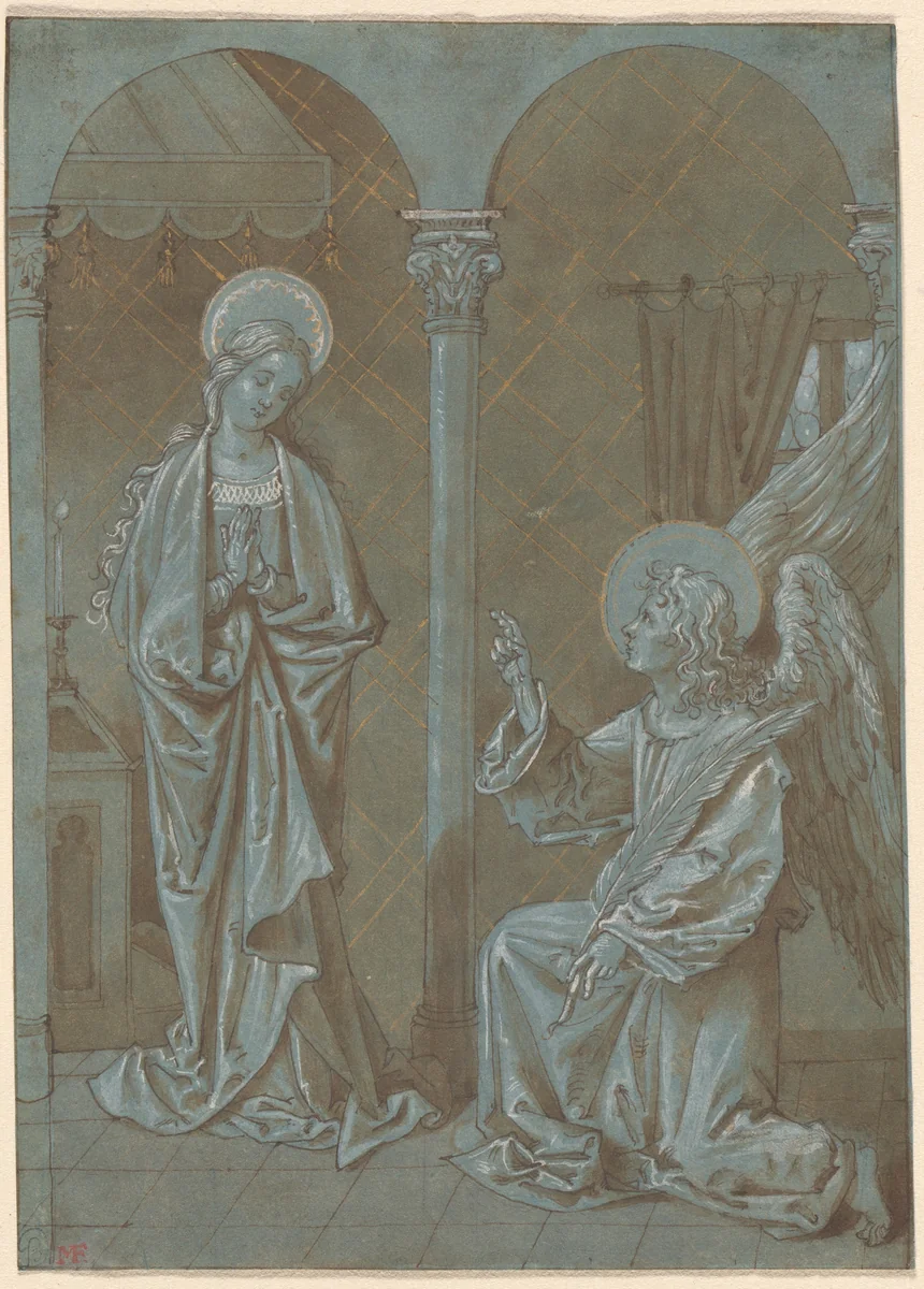 Annunciation by Unknown forger, drawing, 1700-1900