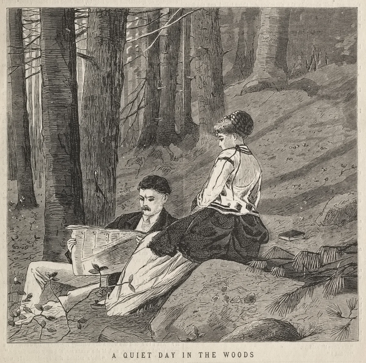A Quiet Day in the Woods by Winslow Homer, print, 1870