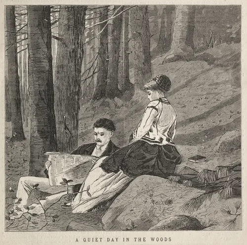 A Quiet Day in the Woods by Winslow Homer, print, 1870
