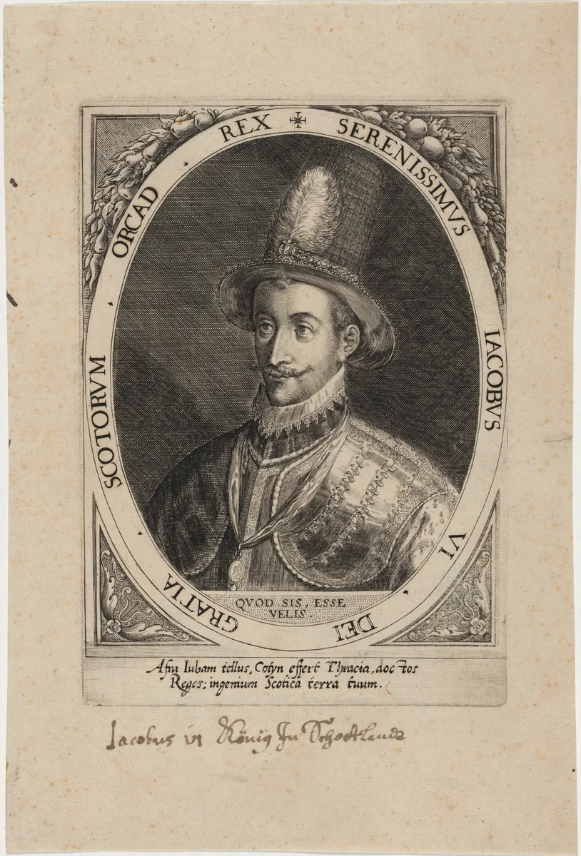 James I as James VI of Scotland by Dominicus Custos, print, 1600