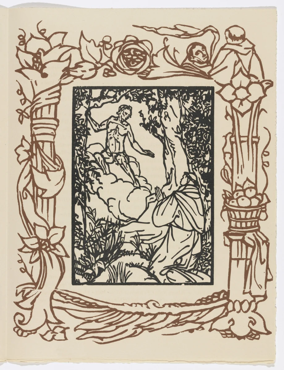 Plate (page 149) from Les Petites Fleurs de St. François (The Little Flowers of St. Francis) by Émile Bernard, illustrated book, 1928