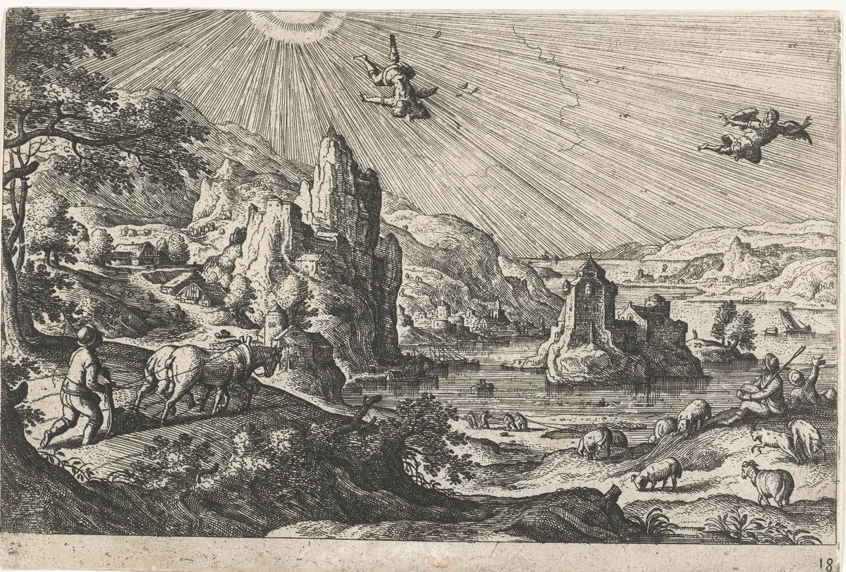 Val van Icarus by anonymous, print, 1550-1650