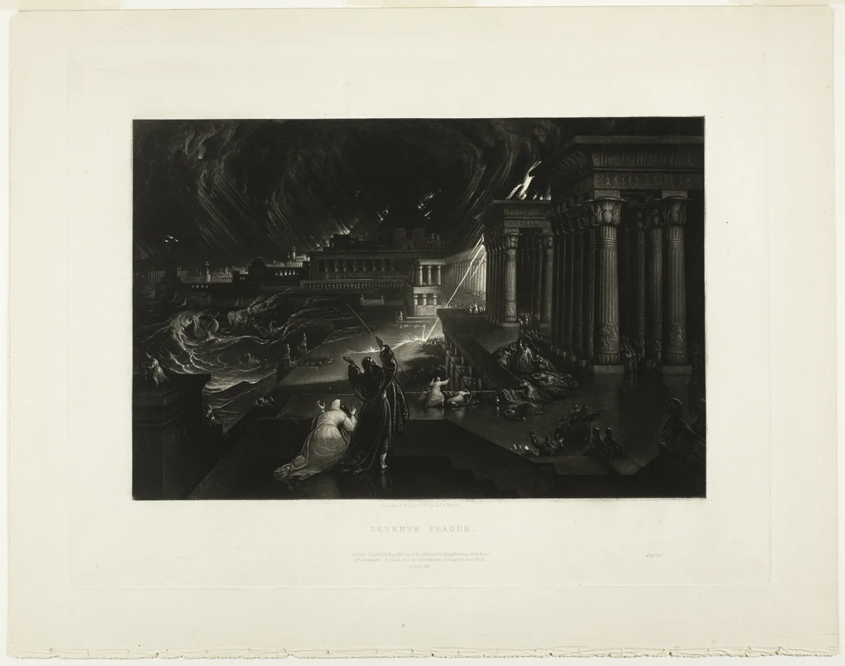 Seventh Plague, from Illustrations of the Bible by John Martin, print, 1833