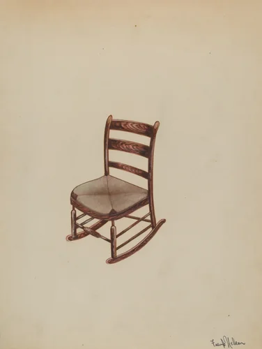 Colonial Rocker by Frank Nelson, index of american design, 1936