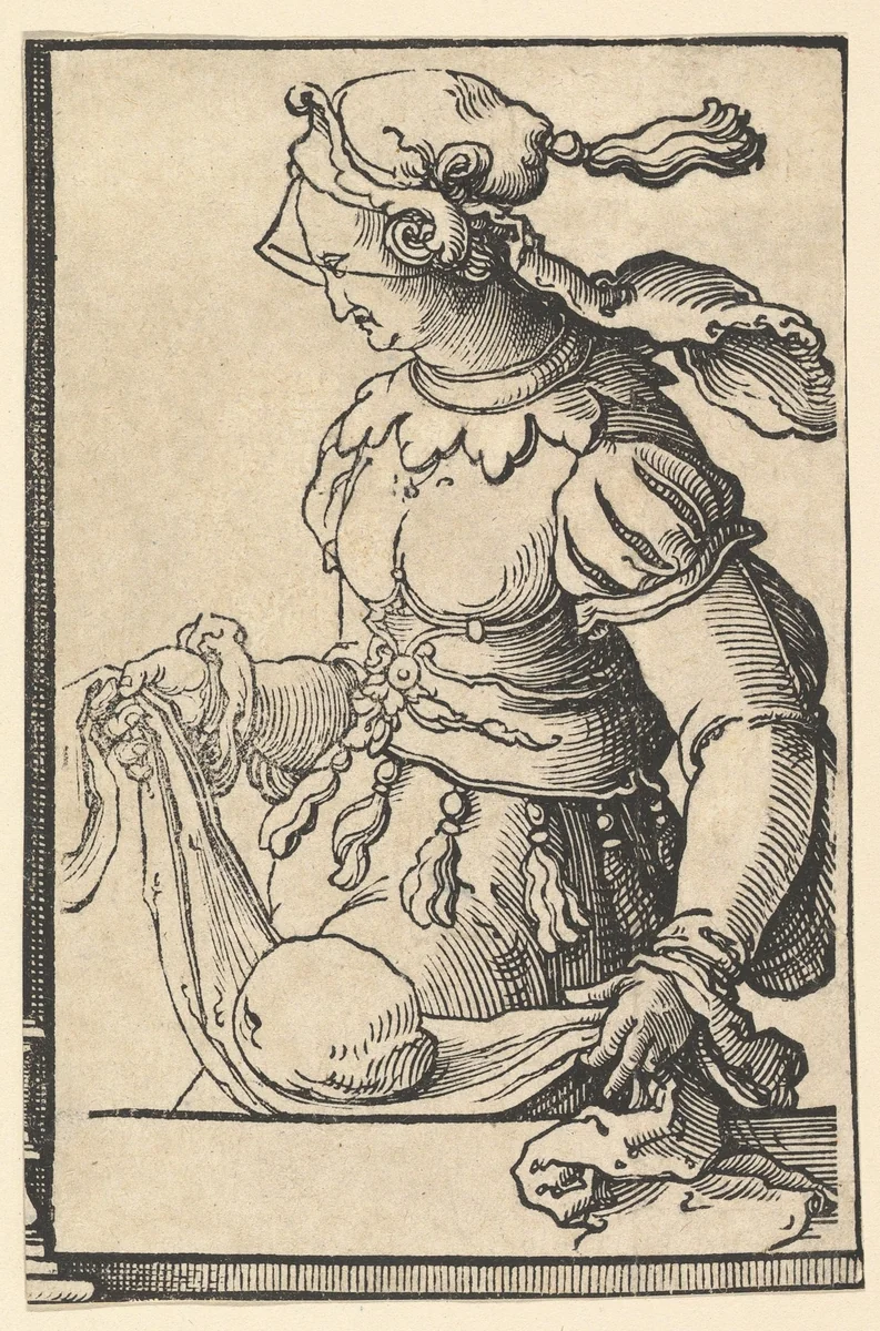 Cumean Sibyl, from the series of Sibyls by Lucas van Leyden, print, 1525-1535