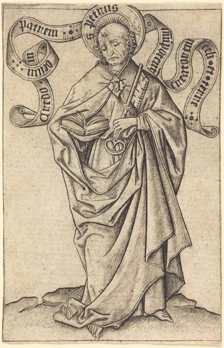 Saint Peter by Master E. S., print, 1450-1460