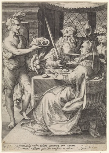 Winter by Jan Saenredam, print, 1590-1600