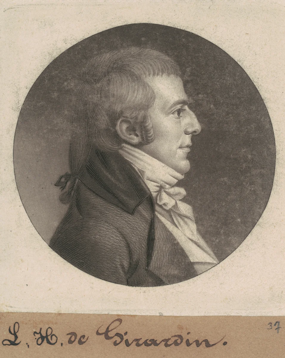 Louis Hue Girardin by Charles B. J. Févret de Saint-Mémin, print, 1807