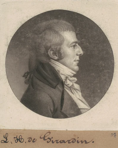 Louis Hue Girardin by Charles B. J. Févret de Saint-Mémin, print, 1807