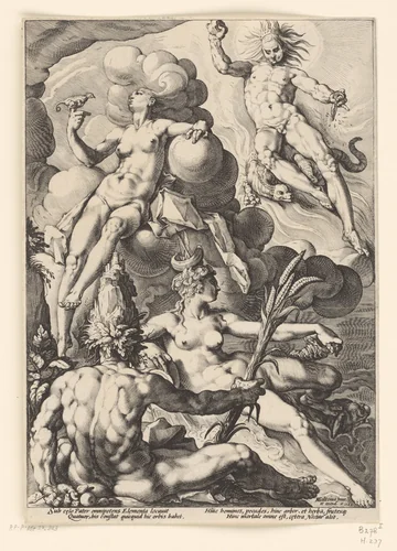 De vier elementen by Unknown, print, 1588