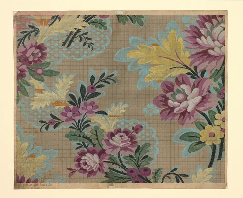 Mise-en-carte (Point-paper) by J Bt Clere and Germain Frères, textile, 1760-1790