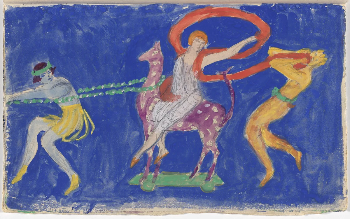 Costume design for artist's ballet Orphée of the Quat-z-arts by Florine Stettheimer, drawing, 1912